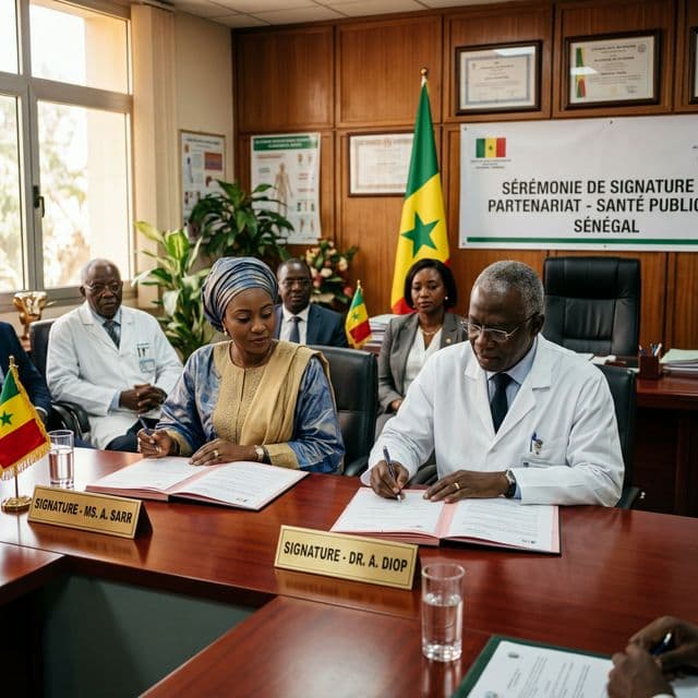 Signature d'une convention entre le CNTS et l'UCAD pour la recherche